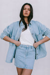 Ilou Denim Shirt - Light Wash Blue