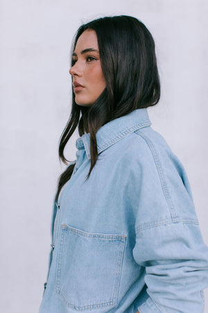 Ilou Denim Shirt - Light Wash Blue