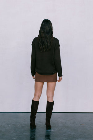 Zara Knit Jumper - Deep Chocolate Brown