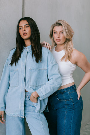 Ilou Denim Shirt - Light Wash Blue