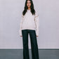 Libra Knit Jumper - Cream / Chocolate Brown
