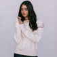 Libra Knit Jumper - Cream / Chocolate Brown