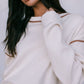 Libra Knit Jumper - Cream / Chocolate Brown