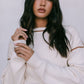 Libra Knit Jumper - Cream / Chocolate Brown